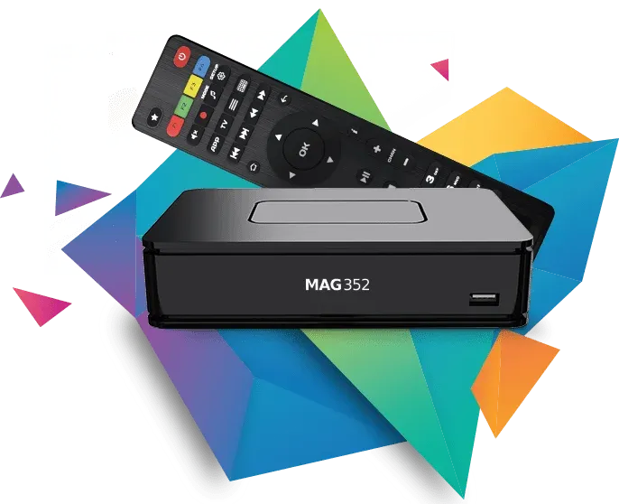 Box IPTV MAG et télécommande compatibles avec l’abonnement iptvfoxx.fr