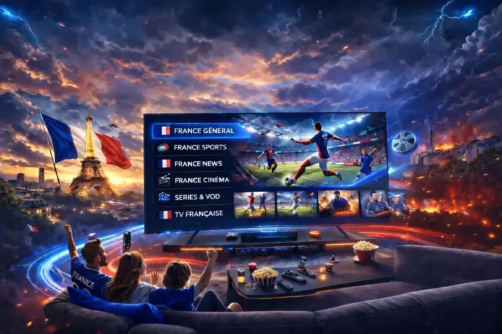 Abonnement IPTV 4K sur un grand téléviseur